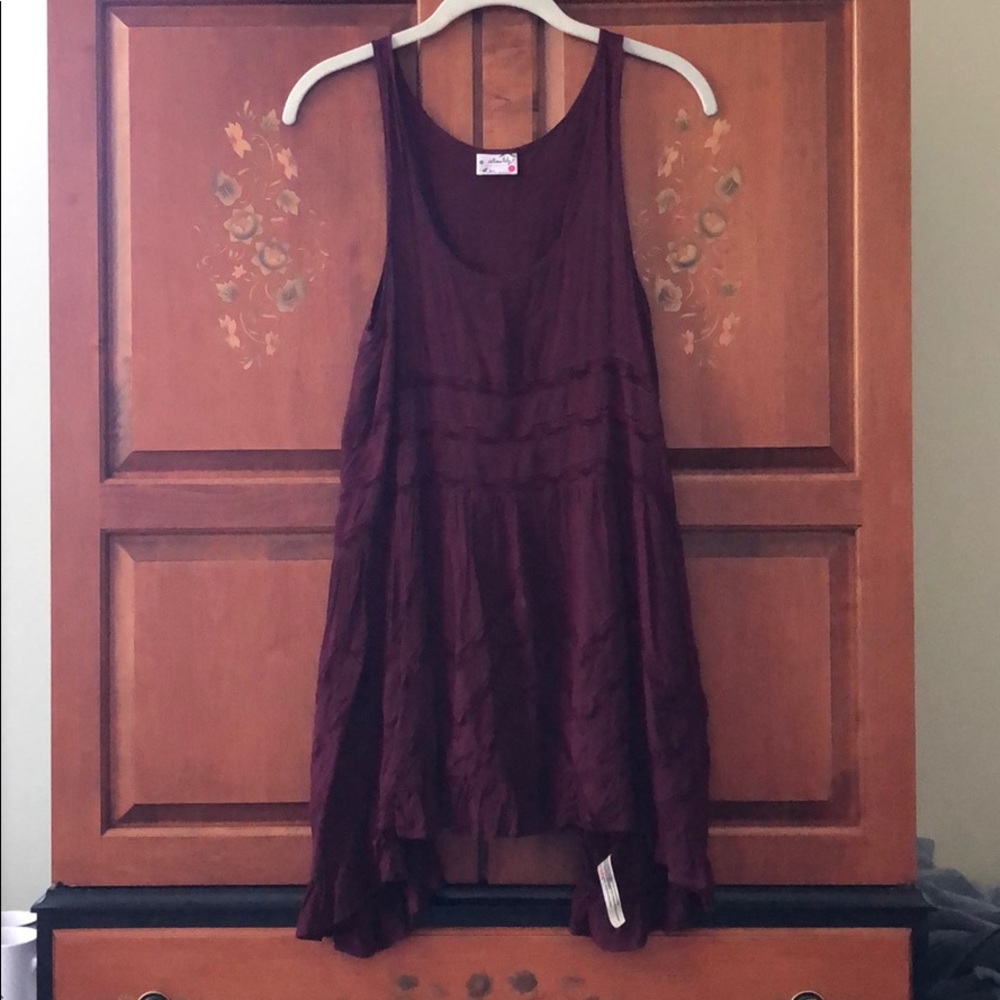 Intimately FP Voile and Lace Trapeze Slip Dress